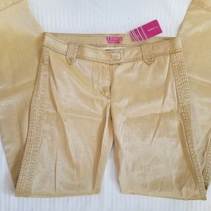 BCBGirls Gold Skinny Pants NWT